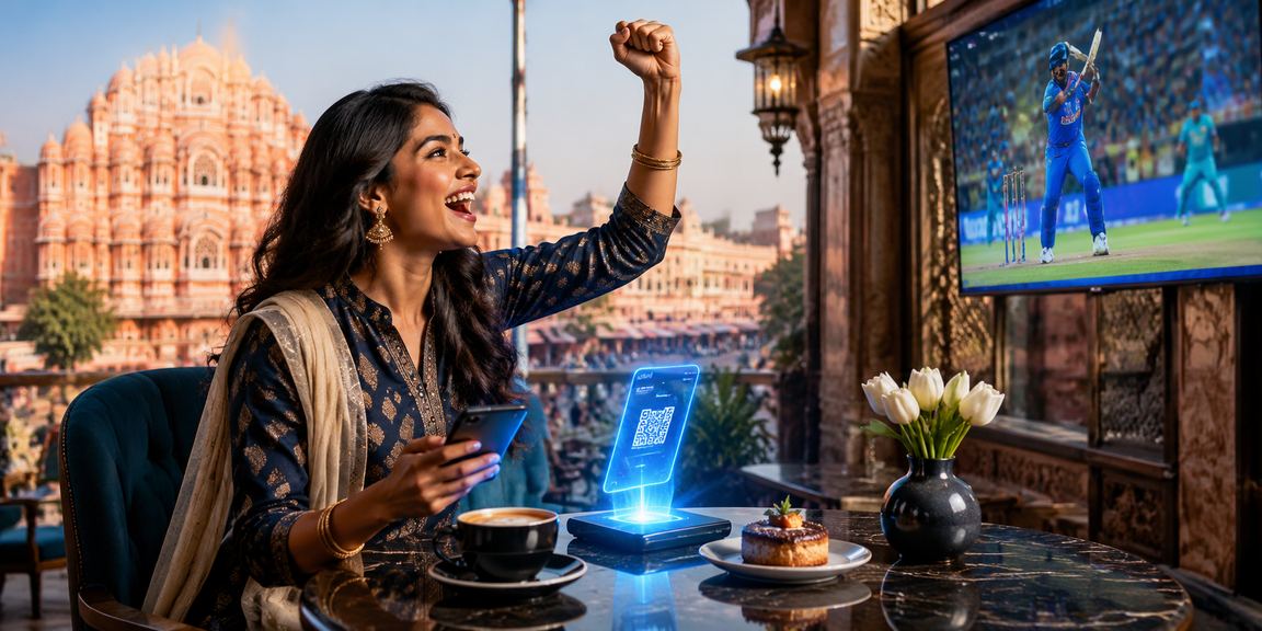 Player enjoying sports betting in Jaipur